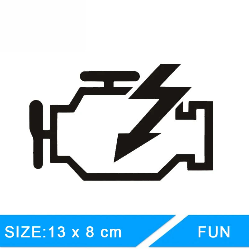 

Dawasaru Car Styling Check Engine Light Cel Sticker Decal Vinyl Jdm Funny Drift Stance Illest Fatlace Car Stickers 13cm*8cm