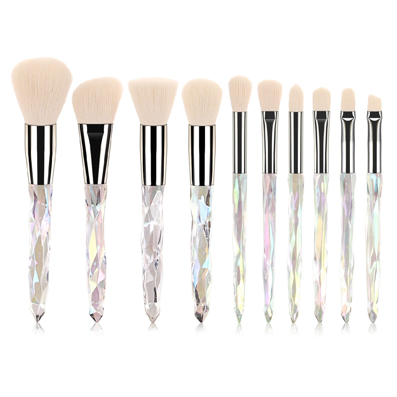 

10pcs/Kit Colorful Makeup Brushes Set Professional Foundation Powder Blush Eyeshadow Eyebrow Kabuki Blending Brush Make Up Tools