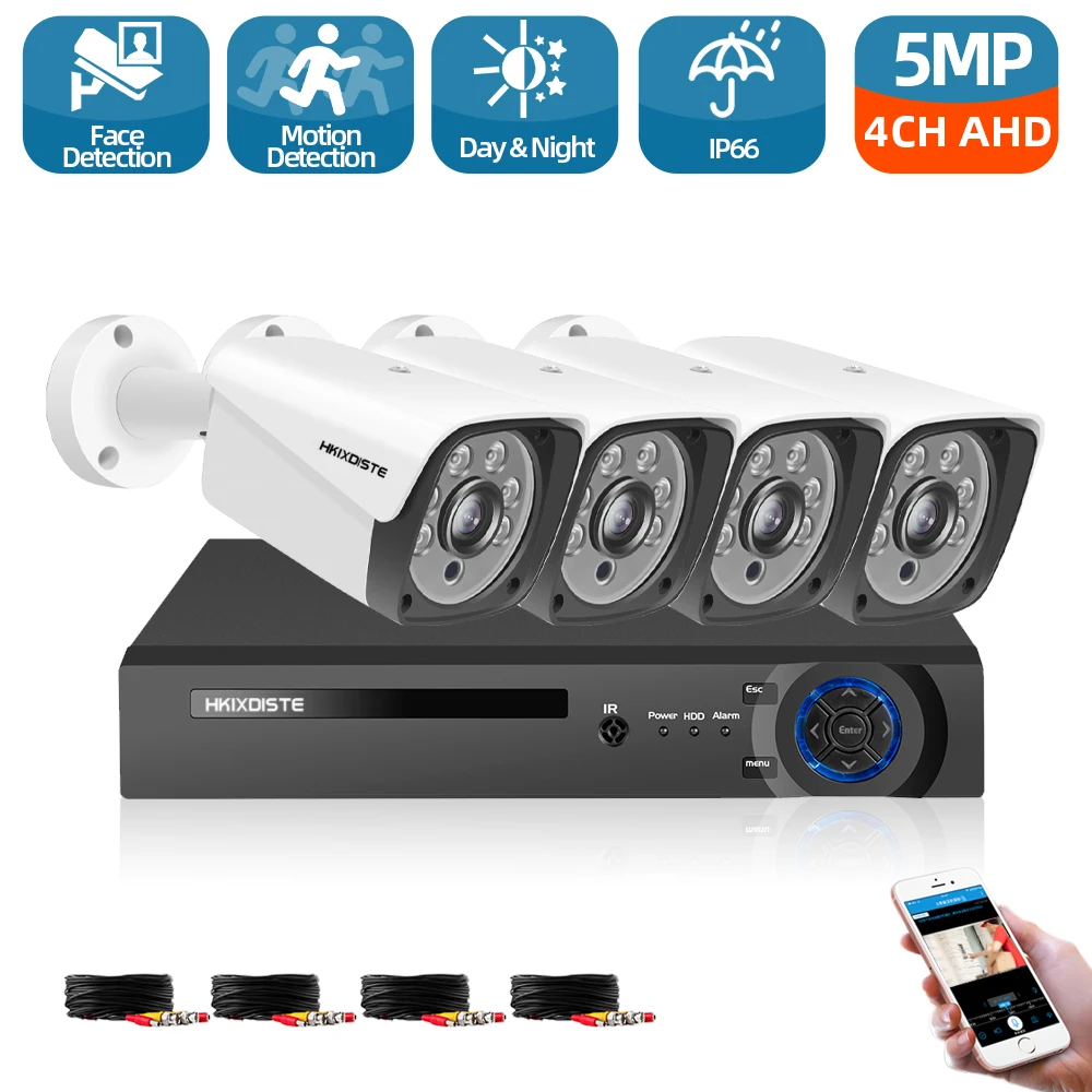 

Система видеонаблюдения HD, 4 канала, DVR, 1080P, 5 Мп