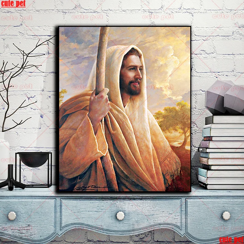 DIY Алмазная картина религиозная Подвеска &quotИисус&quot вышивка крестиком полностью