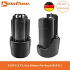 Сменный аккумулятор Powtree 30006000 мАч 10,8 В12 В BAT420 для Bosch BAT411 BAT412A BAT413A 2607336013 2607336014, литий-ионный аккумулятор