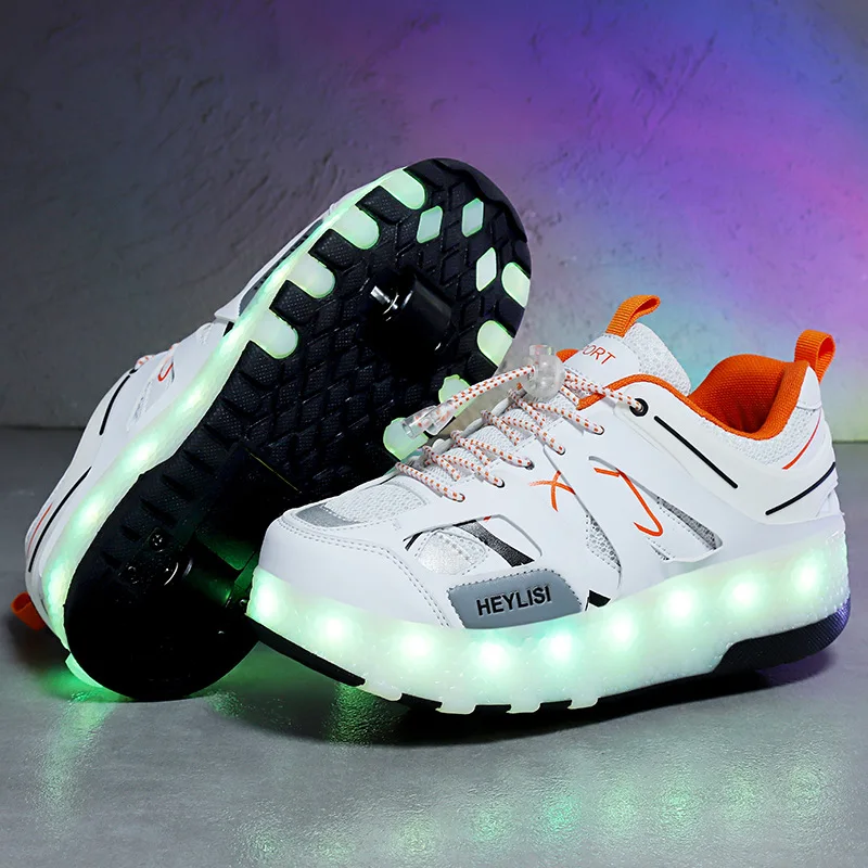 B & G светодиодный светильник для скейтбординга на колесах детская обувь Мужская