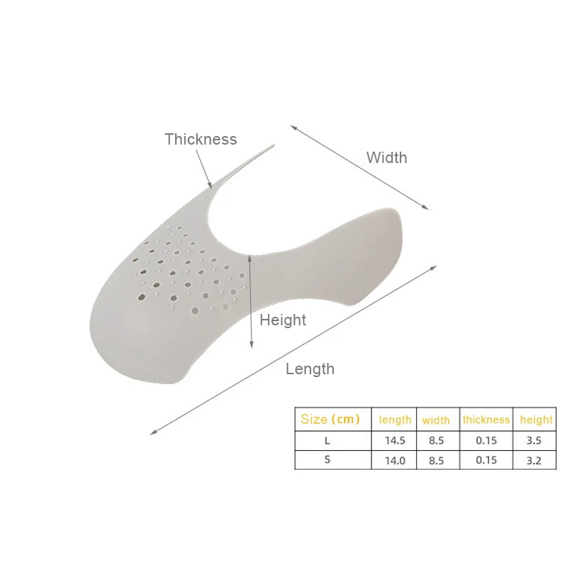 

1 Pair Anti Crease Washable Protector Bending Crack Toe Cap Support Shoe Stretcher Lightweight Keeping Sports Shoes Shield