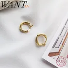 Женские серьги-гвоздики WANTME из серебра 925 пробы в стиле панк
