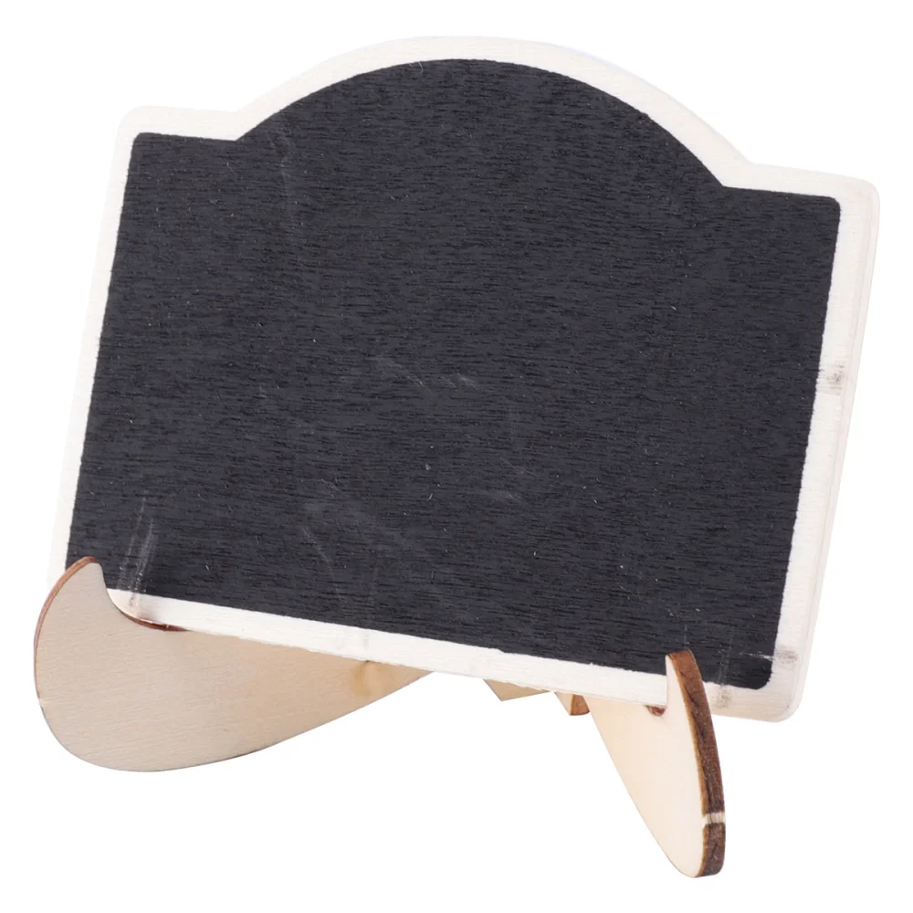 

10 Pcs Small Wooden Blackboard Display Message Board Wooden Handicraft Articles Wedding Decorations (Arch Style)