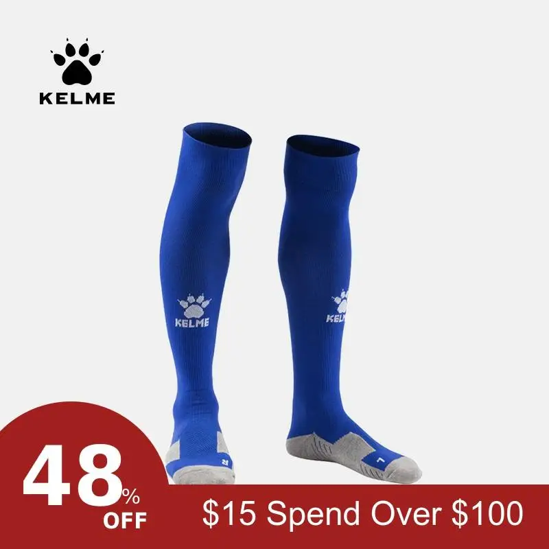 KELME мужские носки для футбола, тренировок, соревнований, тренировок, выше колена, высокие дышащие Спортивные Чулки, носки K15Z908