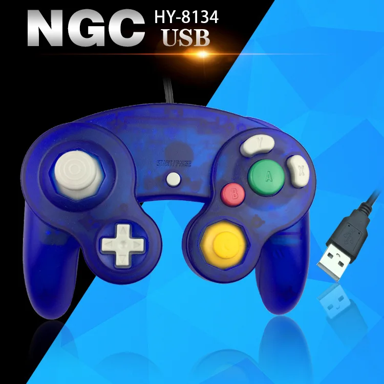 Новый для Gamecube контроллер USB проводной ручной джойстик NAND NGC GC MAC компьютера ПК