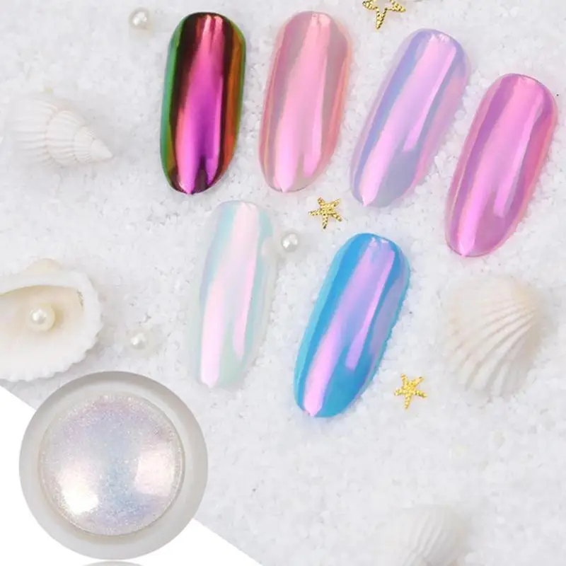 

New Nail Glitter Pearl Neon Rub for Nails Jewelry Glitter Powder Mermaid Pearl Mirror Powder