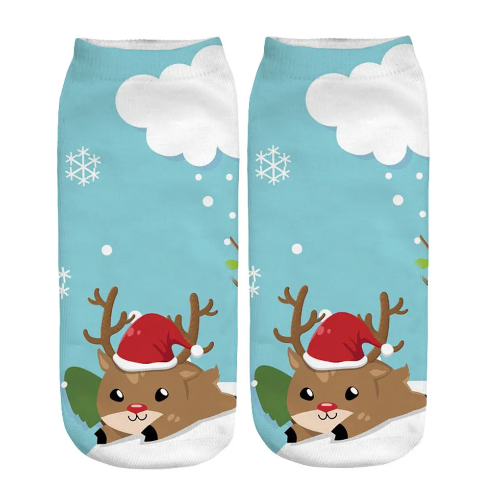 3 пары рождественских носков осенне зимние теплые носки с рисунком Санта Клауса и