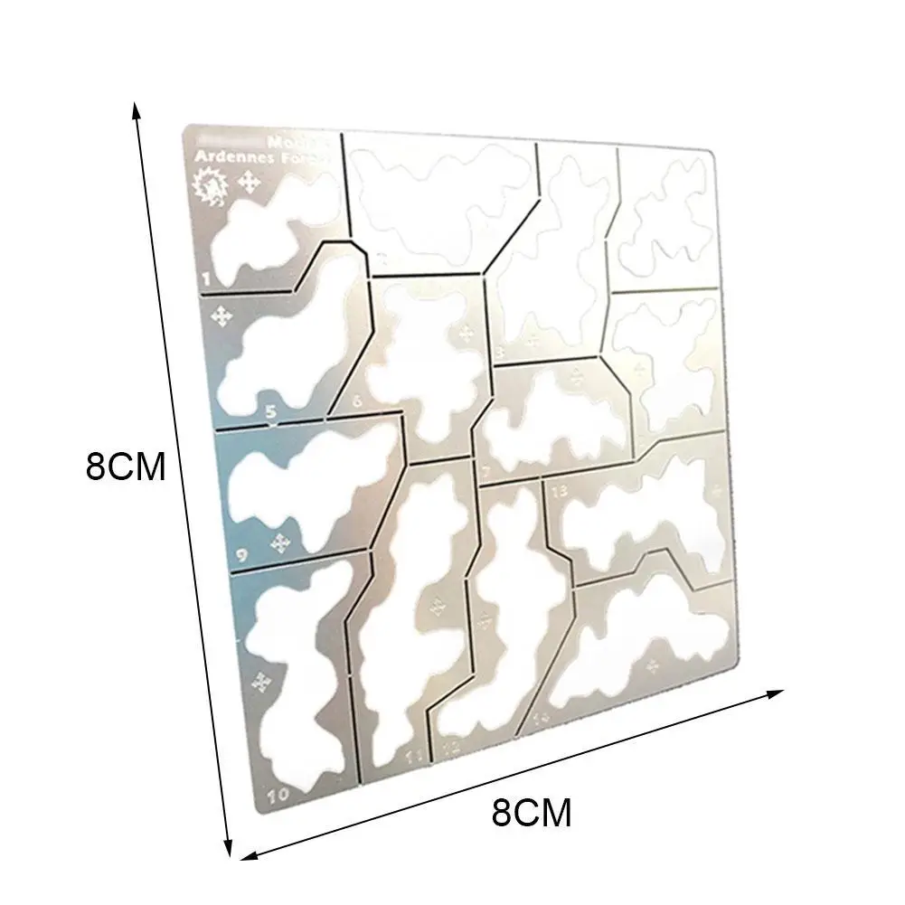 

General Forest Camouflage Stenciling Template Leakage Model Military DIY Plate Accessories For Gundam Spray AJ0032 C5T3