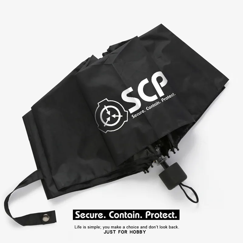 SCP специальный защищающий тройной складной карманный зонтик водонепроницаемый ветрозащитный складной Анти-УФ Солнце Дождь Рождественский подарок