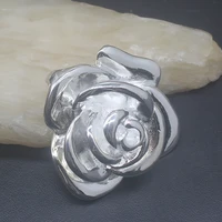 gemstonefactory jewelry big promotion 925 silver top fashion beautiful rose flower women ladies gifts necklace pendant 0529