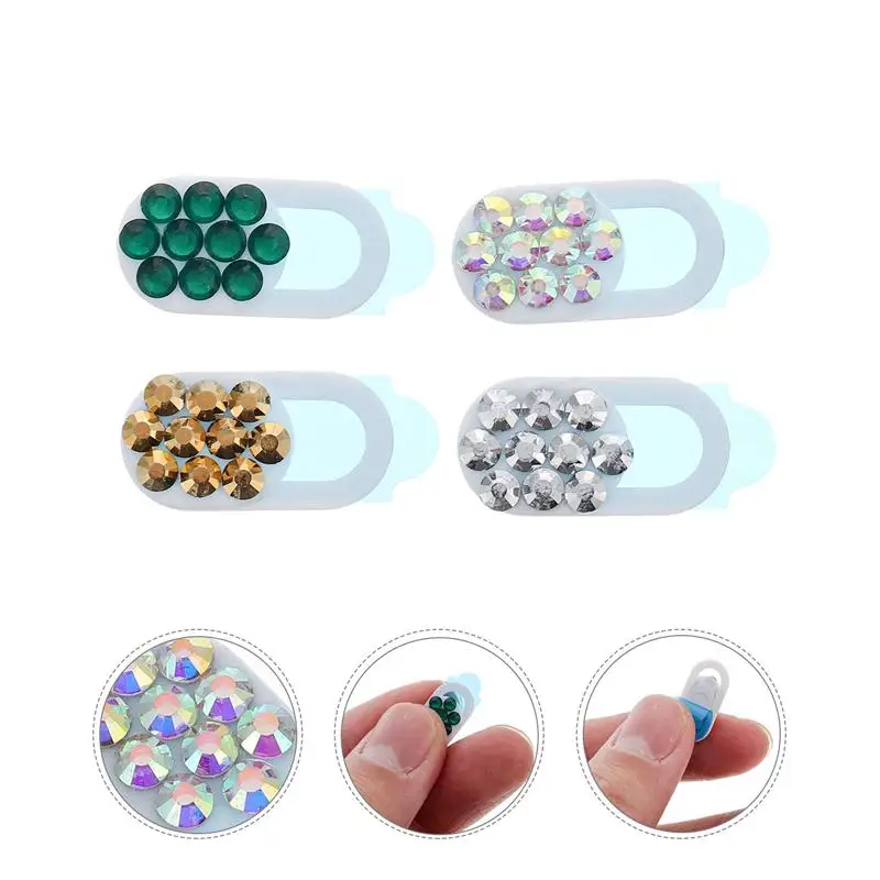 4 предмета в комплекте 3 Стразы веб камера затвора ползунок пластиковая крышка