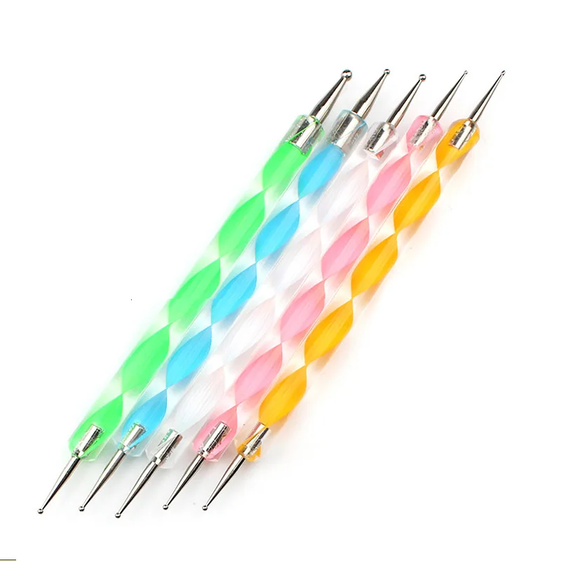 

5PCS/Bag Nail Dotting Pen Crystal Nail Art Dot Ballpoint Pen Art Decoration Gel Nails Polish Painting Drawing Manicure Tools