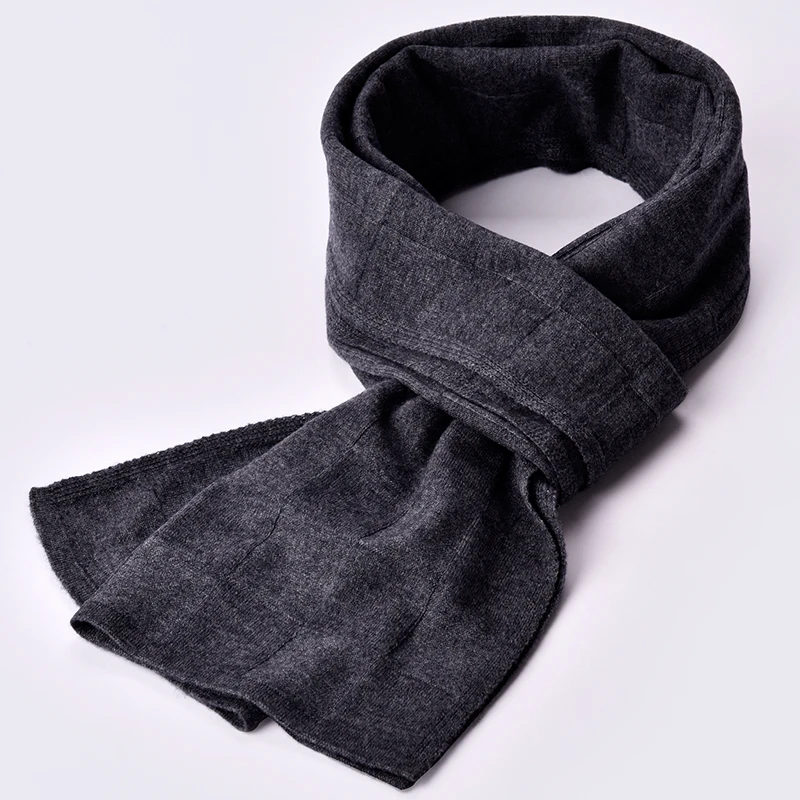 Men 100% Wool Scarf Winter Autumn Bufanda Hombres Solid Sheep Scarves Long Warm Soft Luxury Echarpe Homme Cashmere |