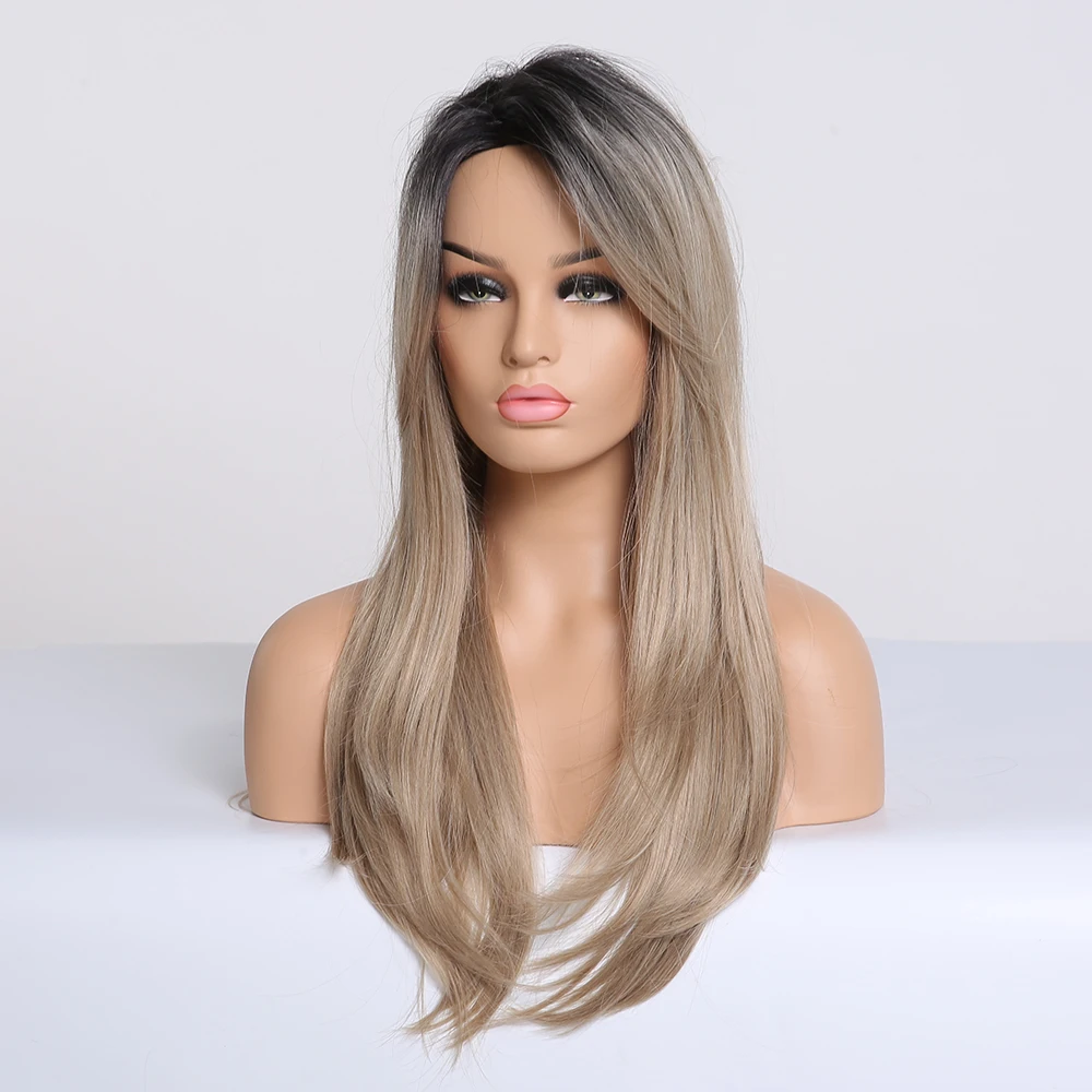 Крошечный LNAN смешанный черный пепельный светло-коричневый блонд синтетический