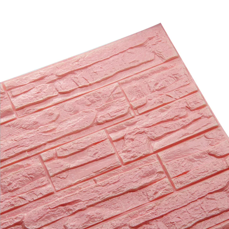 pink 60x30cm 1 шт водостойкие настенные наклейки 3D для детской комнаты домашний Декор Гостиная для ТВ фоновое покрытие стен DIY самоклеющиеся - Цвет: pink 60x30cm