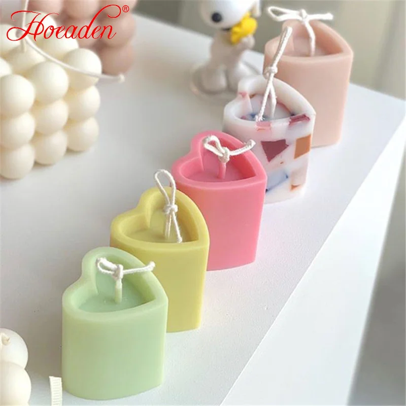 

Heart-shaped Candle Mold DIY Handmade Soap Candle Mould Acrylic Aromatherapy Candle Making Craft Home Decoration ToolsAA