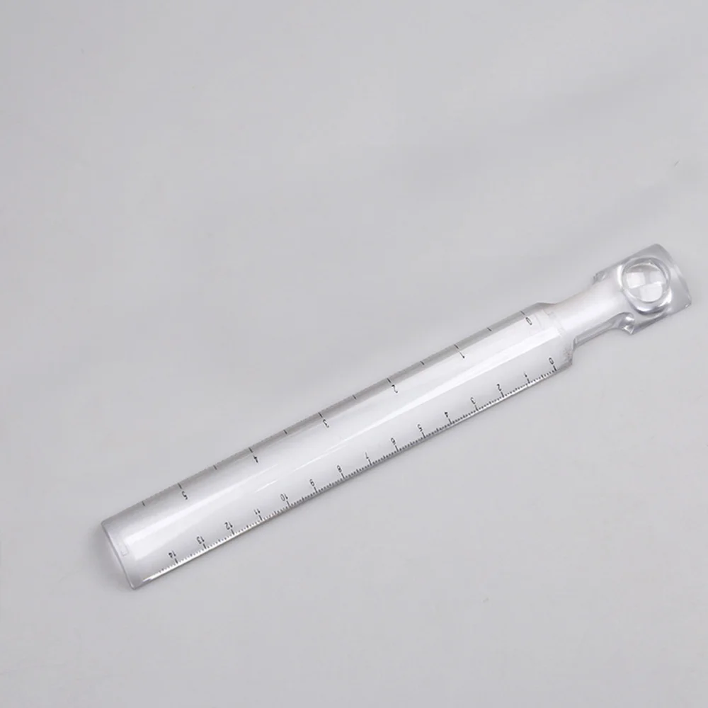

Centimeter Scale Ruler Straight Ruler Measuring Tool Strong Hard Mathematical Geometry Tool 2X Magnifying Bar Magnifier