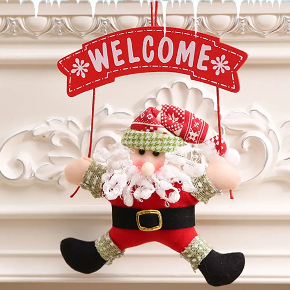1 шт. милый Добро пожаловать Санта Клаус Снеговик дверь окно висячие украшения