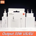 Оригинальное зарядное устройство Xiaomi 33 Вт, кабель usb type-C с поддержкой быстрой турбозарядки ЕС для Xiaomi POCO X3 redmi note 9 10 pro Mi 10 9 9t pro 10X LITE