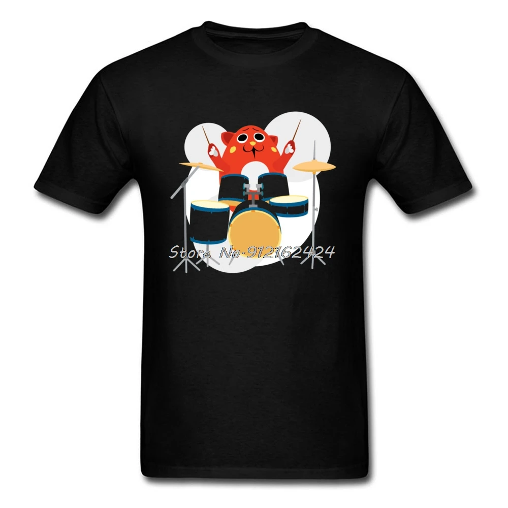 

O Neck Nyango Star Mascot Drummer Funny Tshirts Brand Music Michael Jackson Justin Bieber Rock Jazz T Shirt Men 3D Print