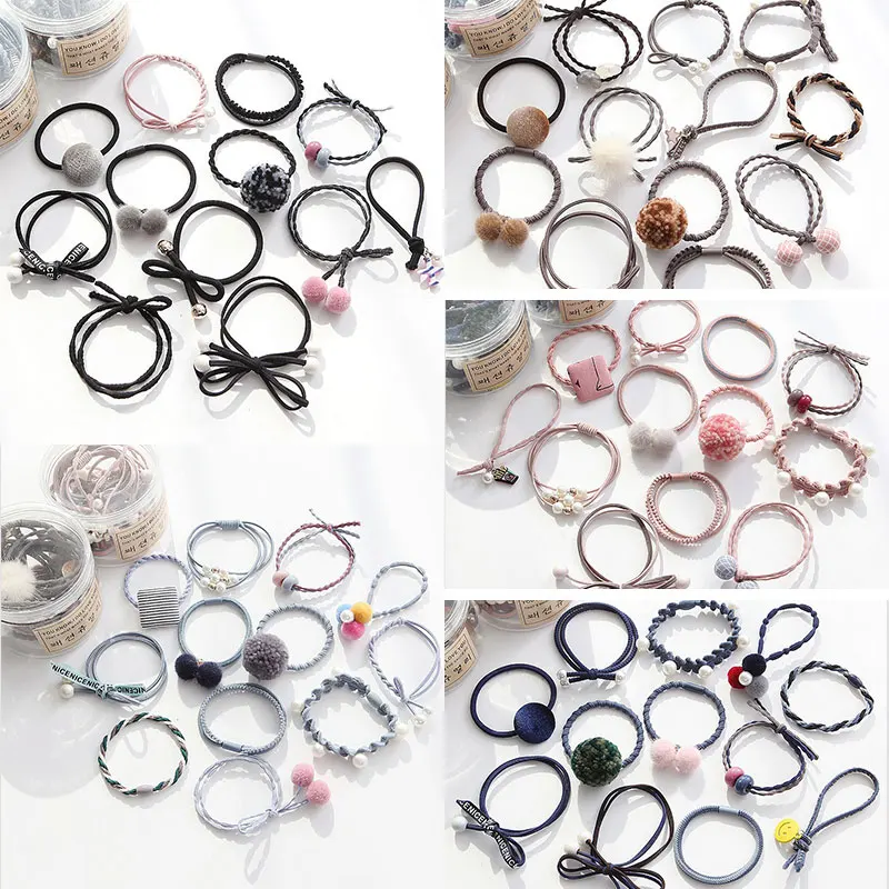 12 шт./компл. резинки для волос Милые простые эластичные аксессуары волос| |