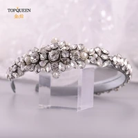 topqueen s350 d wedding rhinestone hair accessories bridal tiara headpieces silver diamond headband women baroque hair band