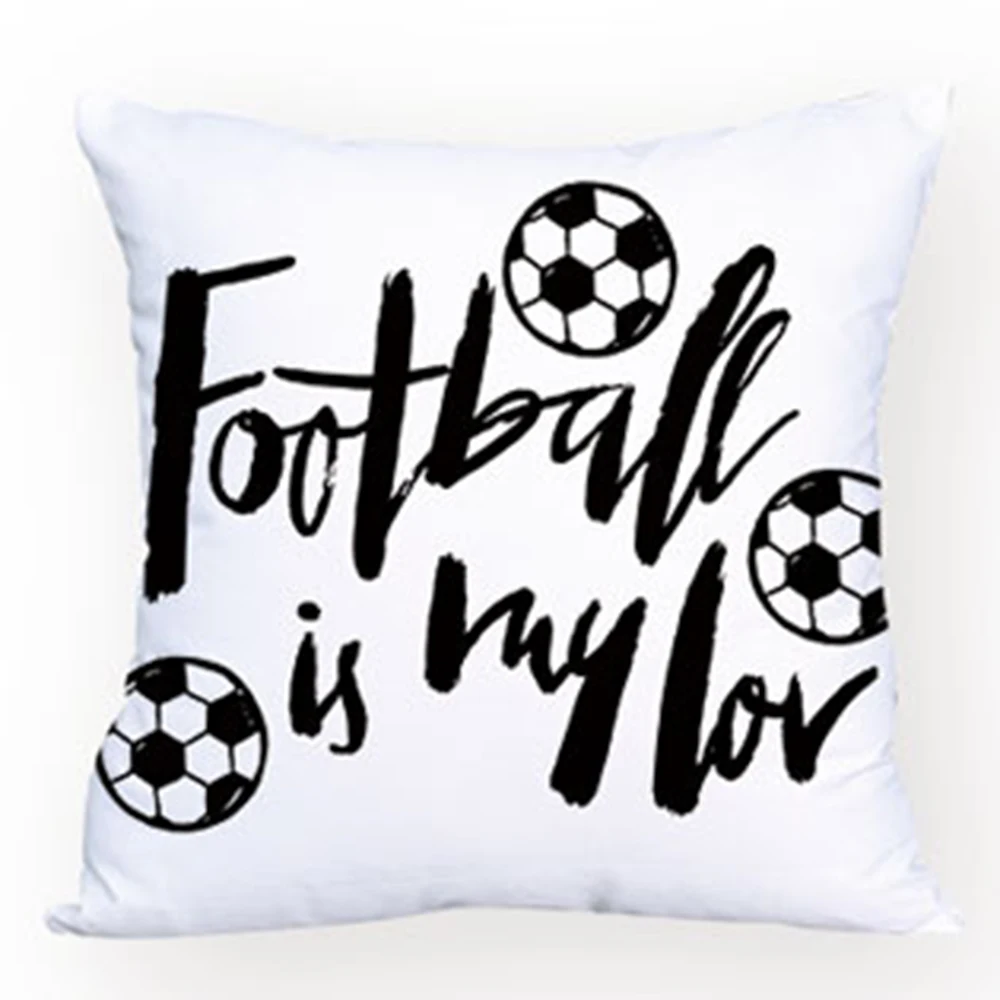 Cartoon Animal Football Cushion Cover Decorative Comfortable Pouf Pillows Geometirc Letter Living Room Relax | Дом и сад