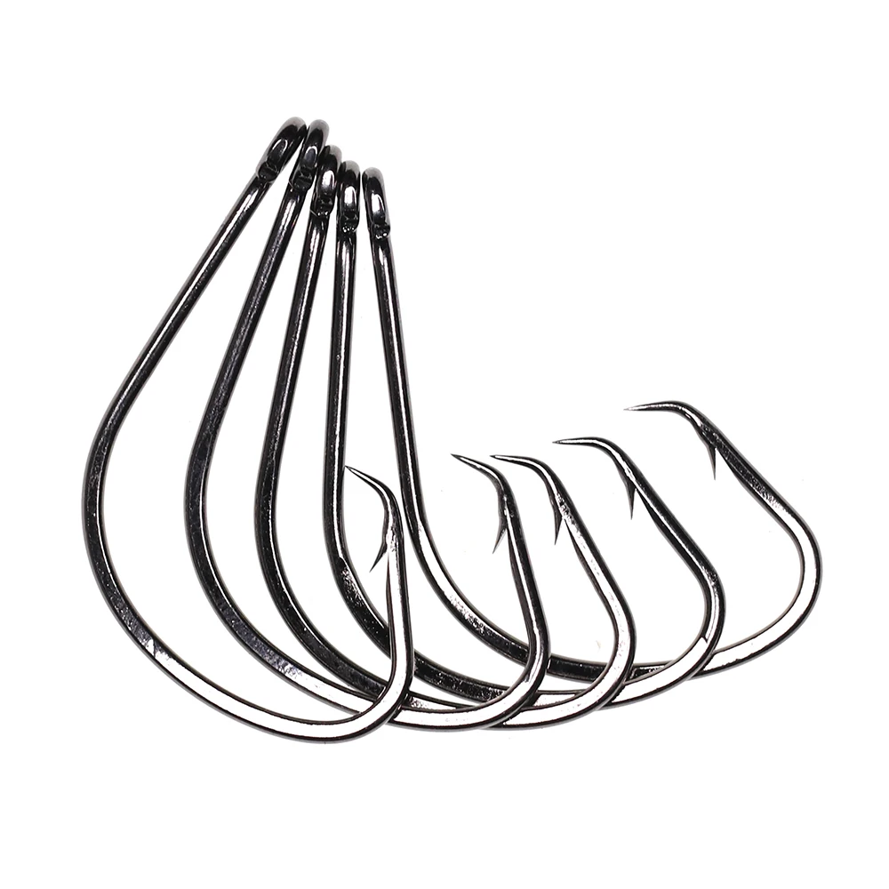 

ICERIO 20PCS Black Nickel High Carbon Steel Forged Octopus Hook Snapper Snatcher Flasher Rig Circle Hooks