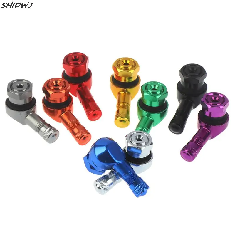 

2Pcs CNC Motorcycle 90 Degree Angle Wheel Tire Stem Tubeless Valve Aluminum