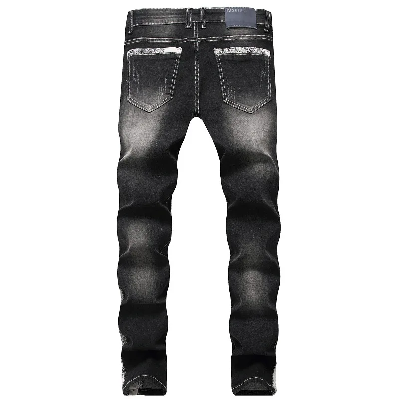 

New 2020 jeans men spring and autumn stretch ripped jeans men's jeans pants