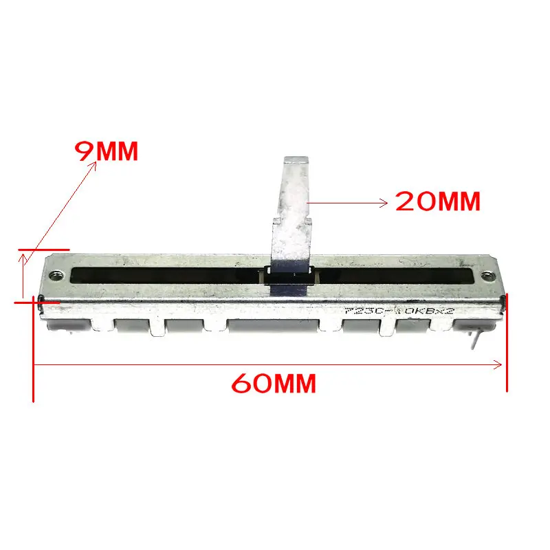 1 шт. 10K ALPS 6 см B10KX2 B10K DJM600 600 439C-10KBX2 DCV1010 наушники с двумя подвижный измерительный потенциометр