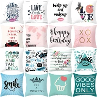 2021 popular black letter car sofa pillows cases household bedroom decoration luxury square softness cushion covers wholesale