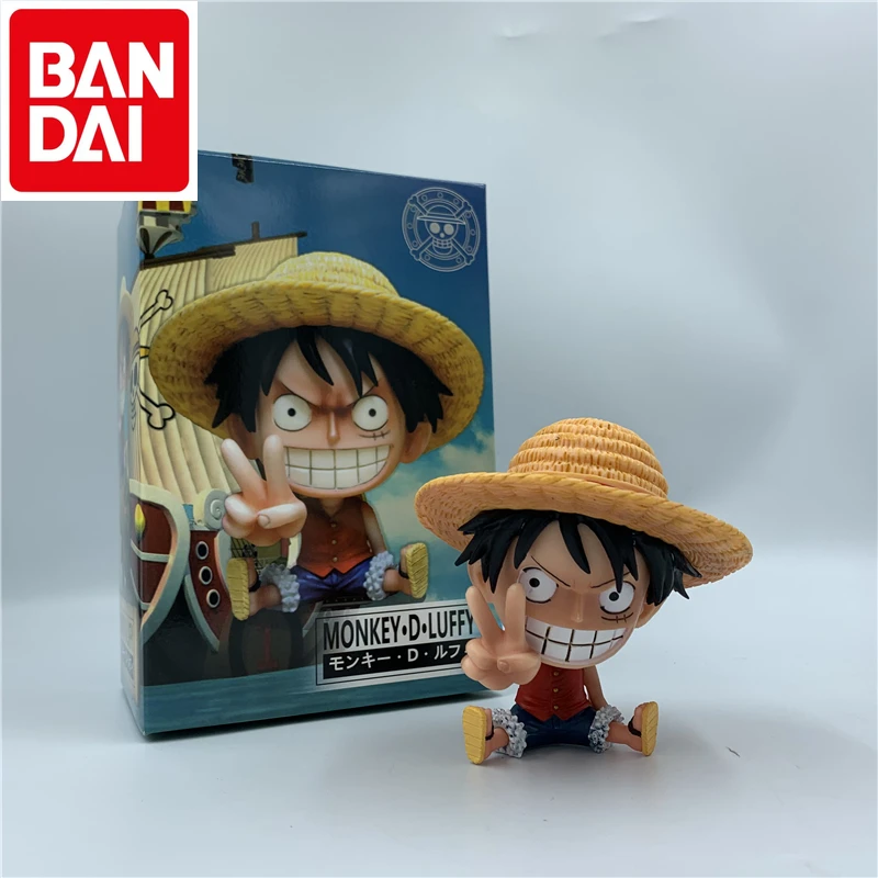 

BANDAI Original One Piece Luffy Confidence Gesture Q Version Mini PVC Figure Boxed Japanese Animation