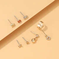 vg 6ym new fashion stars moon lips diamond earrings set womens party gifts alloy jewelry wholesale direct sales