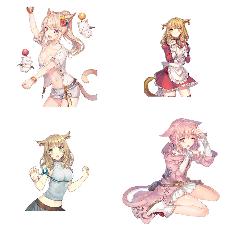 

Милые аниме наклейки на ноутбук Three Ratels CDM161 с изображением девушки-кошки из японского аниме