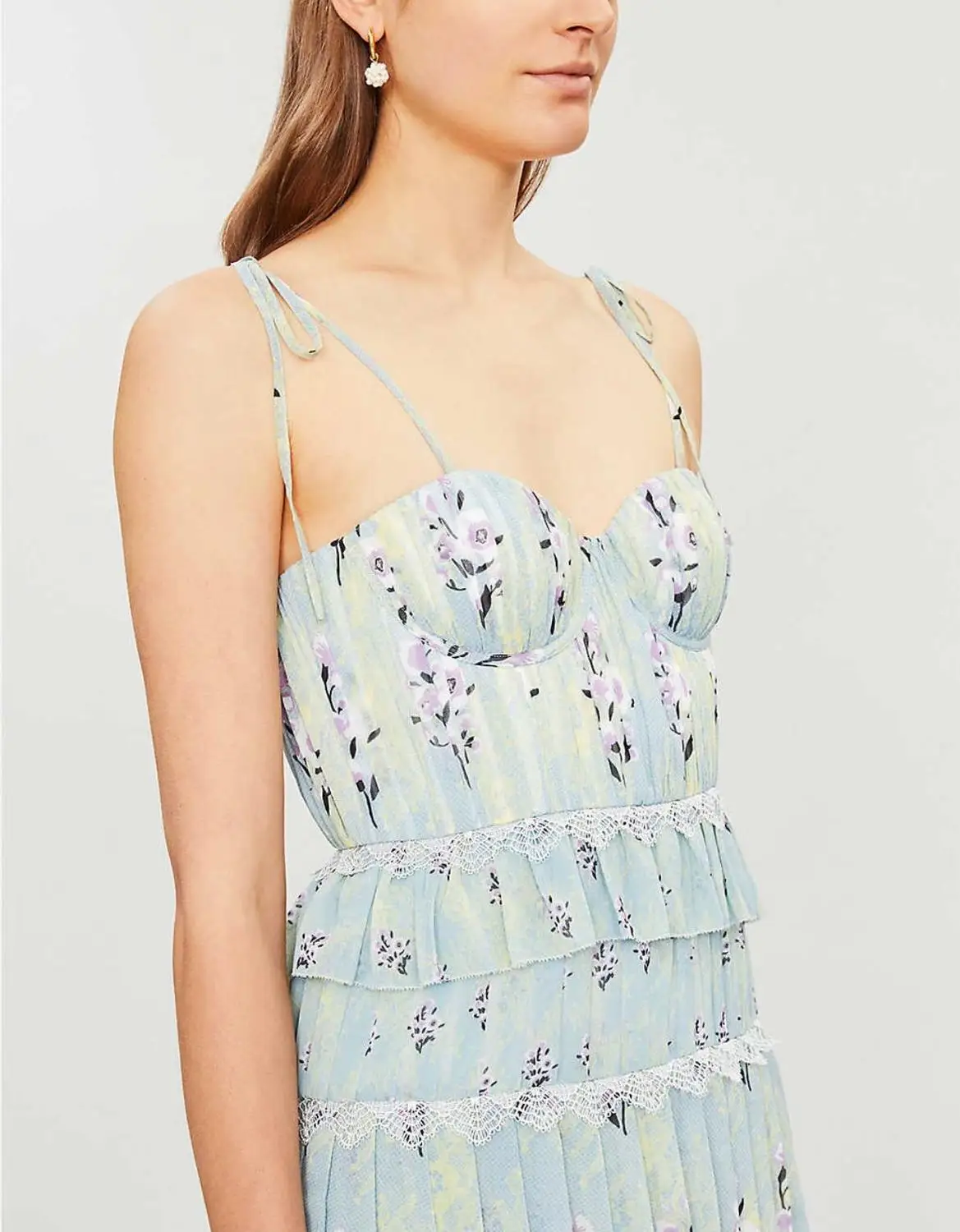 2019 осеннее Новое поступление платье миди с цветочным принтом на