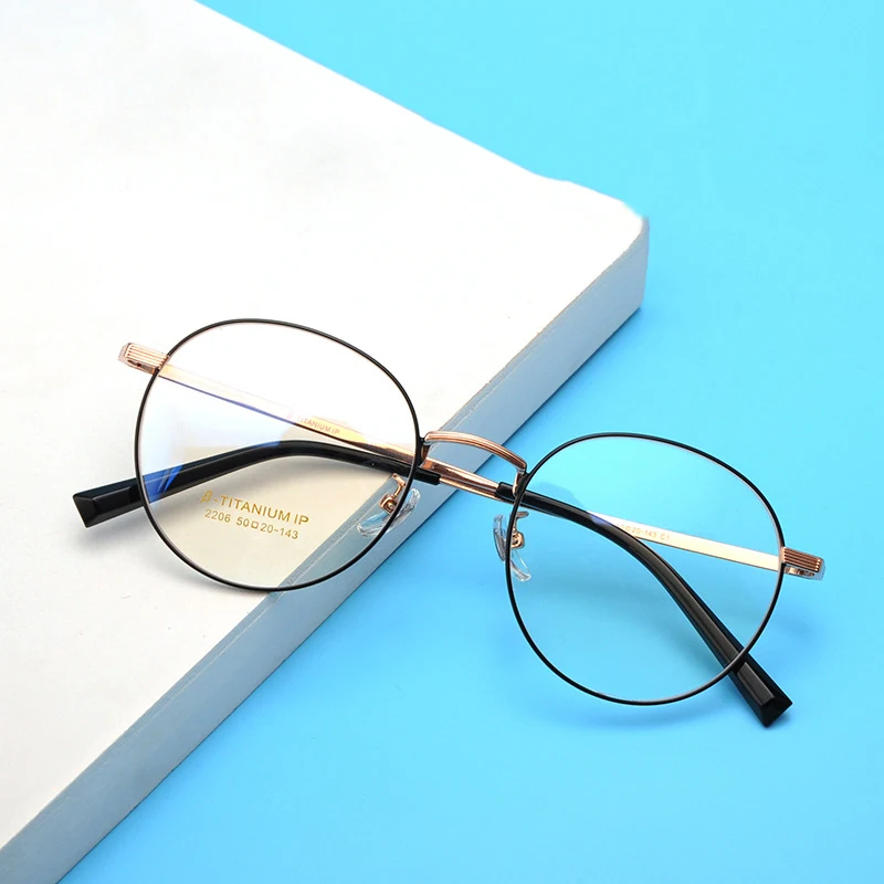 Мужская и женская оправа Veshion ультратонкая для очков из титана круглый