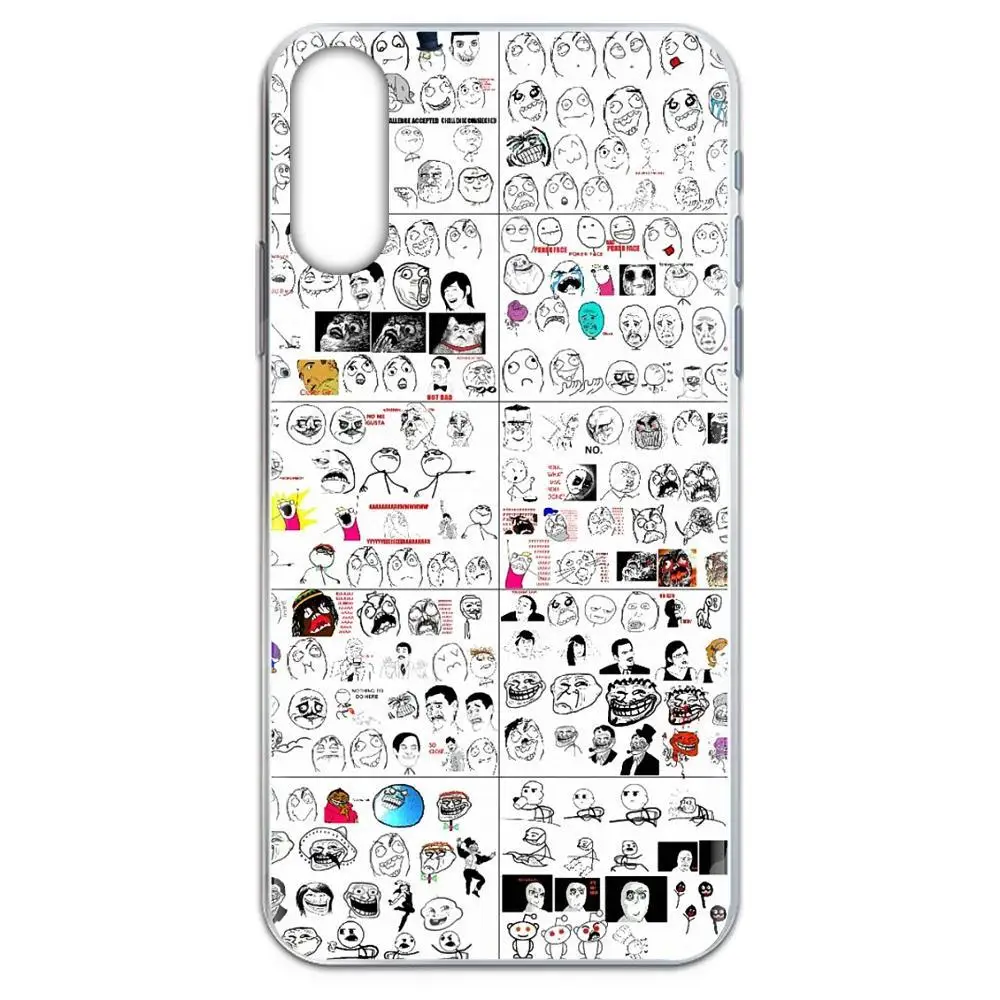 For Huawei Honor 4C 5A 5C 5X 6 6A 6X 7 7A 7C 7X 8 8C 8S 9 10 10i 20 20i Lite Pro TPU Pattern Phone Meme Comic Character Collage | Мобильные