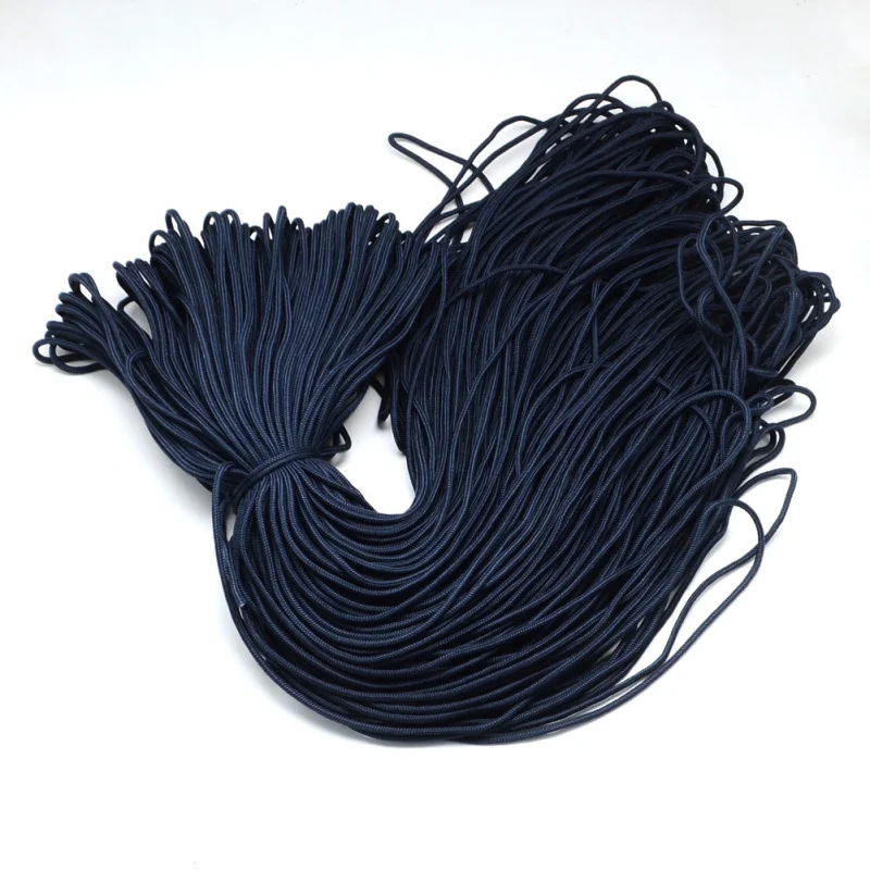 PrussianBlue 100 м/пачка dia2мм веревки из полиэстера и спандекса нить DIY ювелирные аксессуары поиск ожерелья браслеты принадлежности для изготовления - Цвет: PrussianBlue
