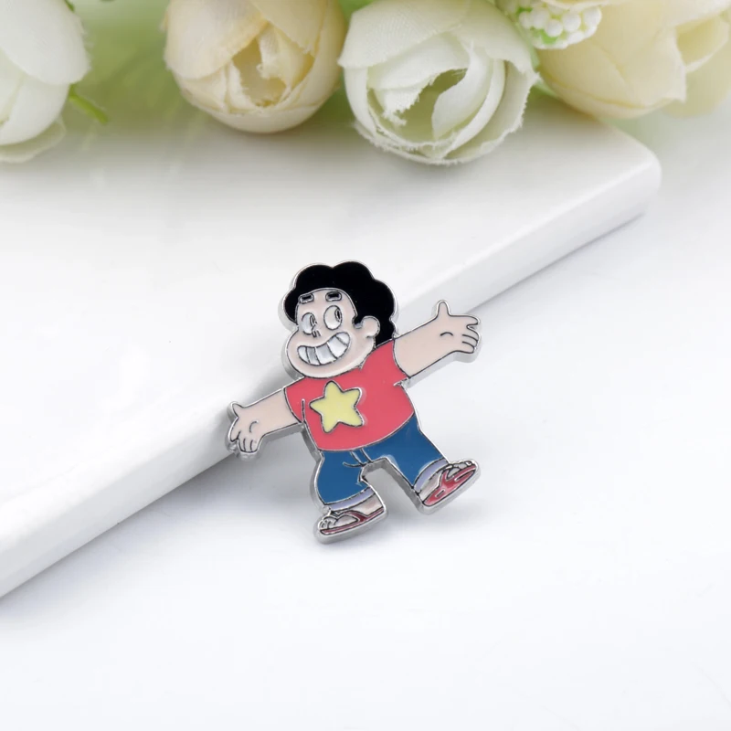 Брошь в виде Стивена Вселенная ювелирное изделие модная эмалированная булавка