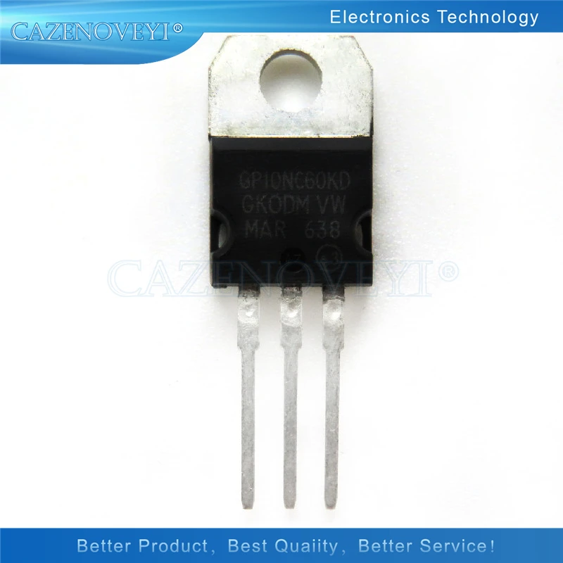 5 шт./лот STGP10NC60KD GP10NC60KD STGP10NC60 10NC60 10NC60KD 10A 600V TO 220 в наличии на складе|Интегральные