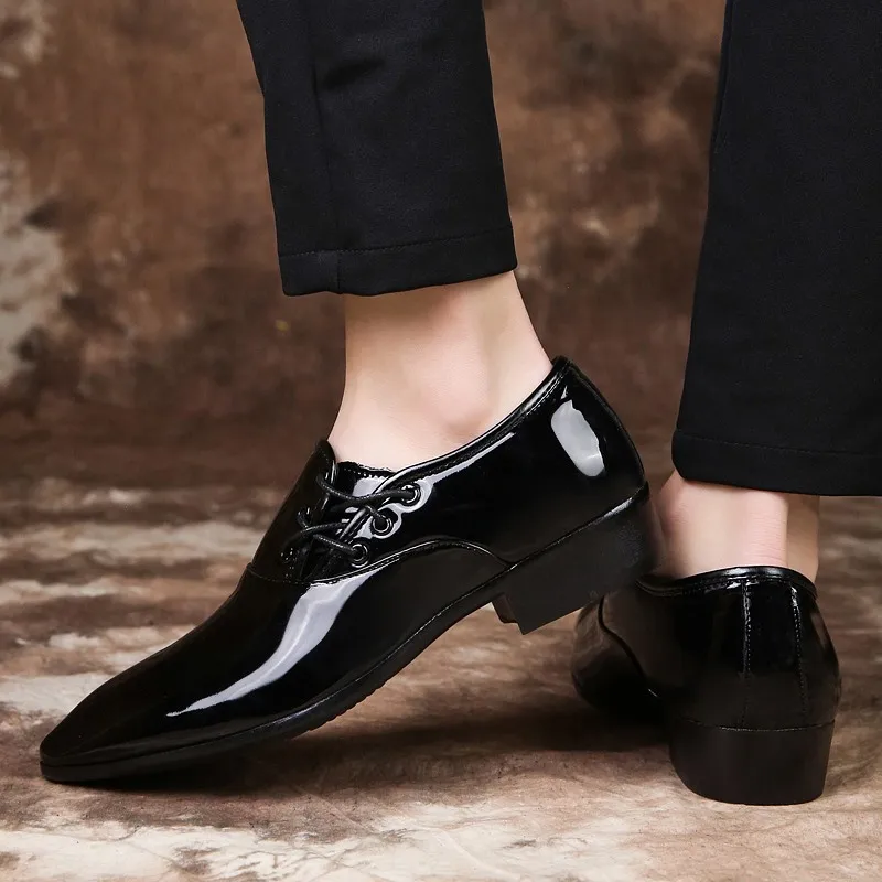 2020 Новые Черные Мужские модельные туфли кожаная дизайнерская Роскошная обувь на