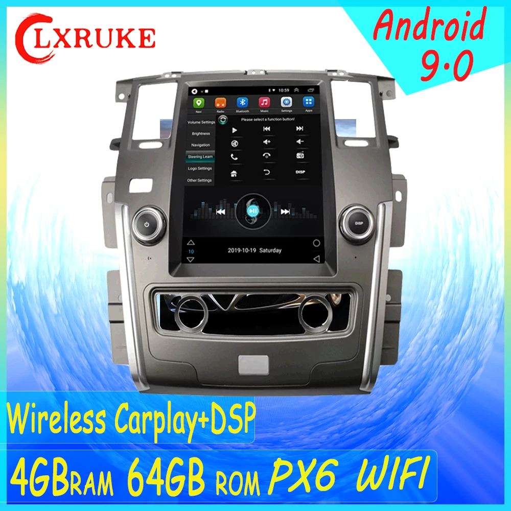 

For Nissan Patrol 2010-2017 Android Radio Multimedia Car Cassette Recorder Stereo Player Tesla GPS Navi Head Unit