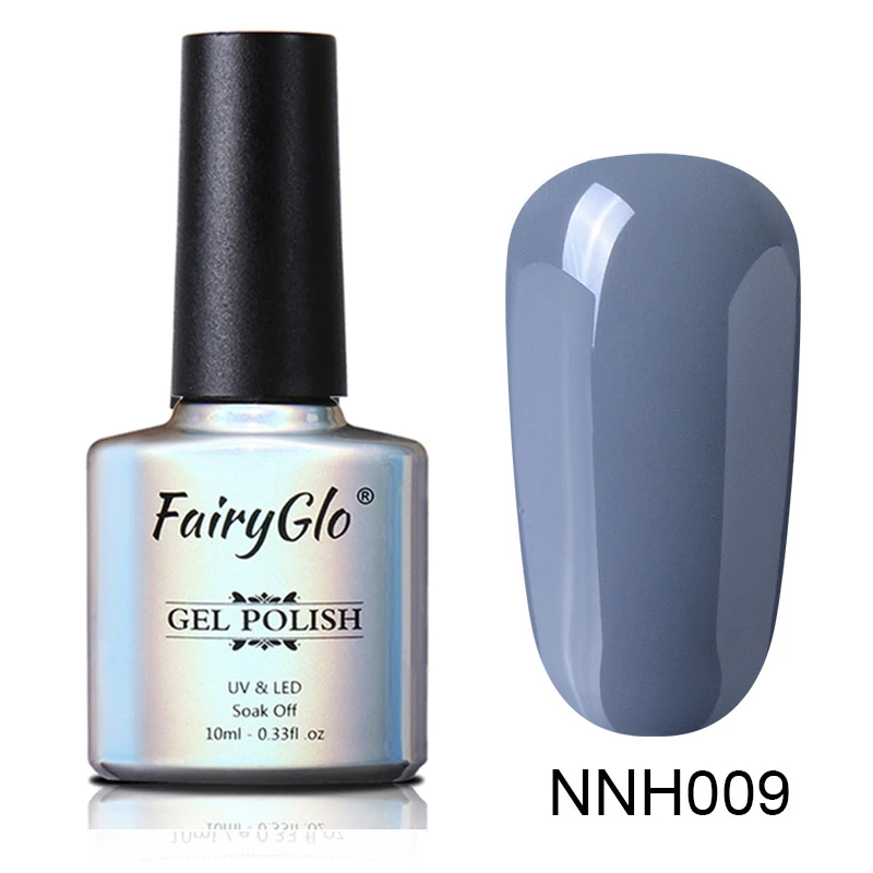 FairyGlo 10 мл Гель-лак с блестками Гибридный лак для маникюра ногтей, полустойкое к полу Перманентный лак для ногтей УФ Гель-лак био-Гели Soak Off Nail Art Эмаль - Цвет: NNH009