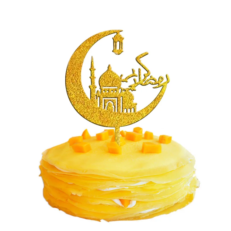 1pcs topper 4 MEIDDING Рамадан Карим украшения ИД Мубарак баннер и воздушные шары ИД Рамадан вечерние украшения Ид аль-Фитр Рамадан Мубарак - Цвет: 1pcs topper 4