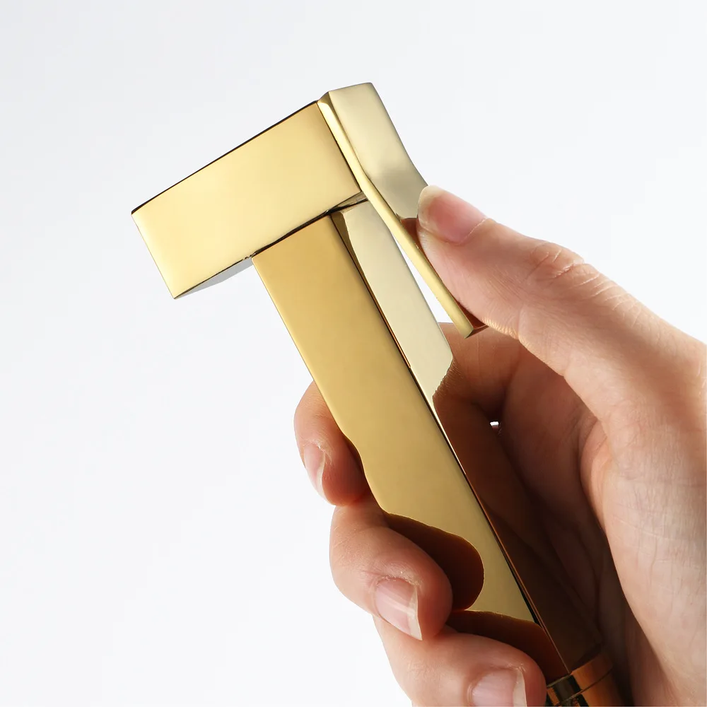 

Золотистый, черный, квадратный латунный распылитель для биде, ручной держатель для душа, промывочный пистолет, подгузник для автомобильног...