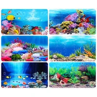 new hot sale pvc double side aquarium poster background decoration ocean secen aquatic background poster for fish tank wall