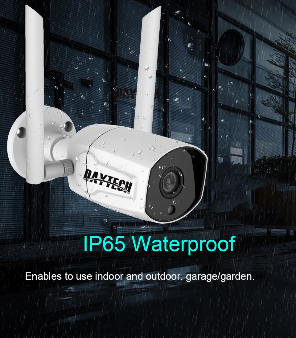 DAYTECH 1080P IP wifi камера CCTV; аудио домашняя камера видеонаблюдения наружная/Внутренняя камера 2MP Водонепроницаемая IP65 двухстороннее аудио